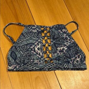 Adore Me Blue Patterned Bikini Top